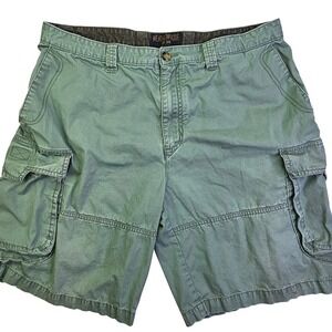 Weatherproof Mens Green Cotton Cargo Shorts Size 38W S10XS897 Utility Hiking